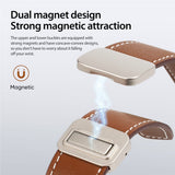 Apple Watch (38/40/SE/41/42mm) DUX DUCIS Faux Leather Watch Strap - Brown