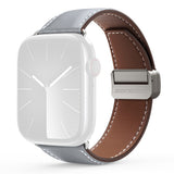 Apple Watch (42/44/SE/45/46/49mm) DUX DUCIS Faux Leather Watch Strap - Grey