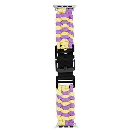 Apple Watch (38/40/SE/41/42mm) EIDERWOOD Braided Nylon Watch Strap - Yellow / Purple