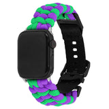 Apple Watch (38/40/SE/41/42mm) EIDERWOOD Braided Nylon Watch Strap - Purple / Green