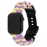 Apple Watch (42/44/SE/45/46/49mm) EIDERWOOD Braided Nylon Watch Strap - Yellow / Purple