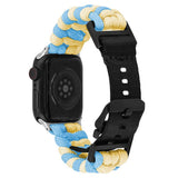 Apple Watch (42/44/SE/45/46/49mm) EIDERWOOD Braided Nylon Watch Strap - Blue / Yellow
