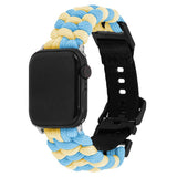 Apple Watch (42/44/SE/45/46/49mm) EIDERWOOD Braided Nylon Watch Strap - Blue / Yellow