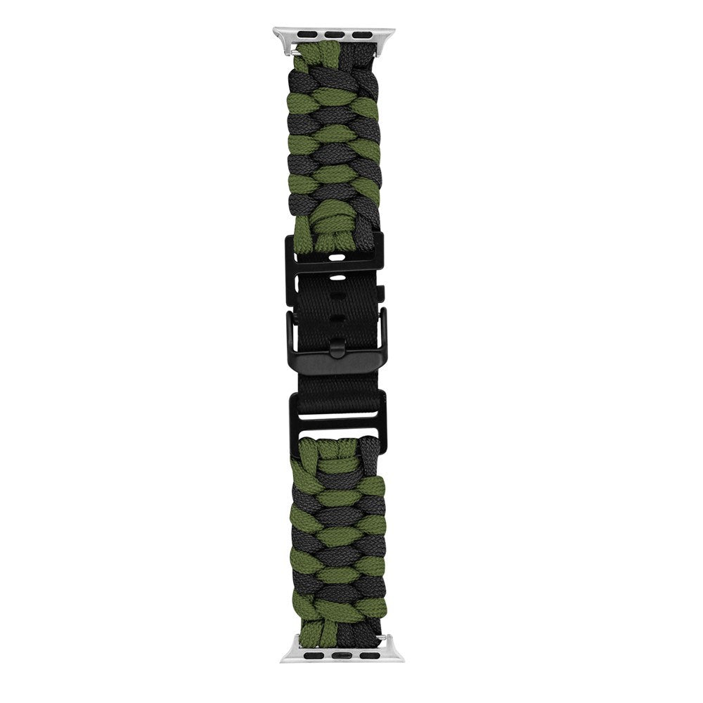 Apple Watch (42/44/SE/45/46/49mm) EIDERWOOD Braided Nylon Watch Strap - Green / Black