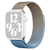 Apple Watch (38/40/SE/41/42mm) Gradient Magnetic Stainless Steel Strap - Gold / Blue