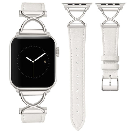 Apple Watch (38/40/SE/41/42mm) Neutral Artificial Leather Strap - White