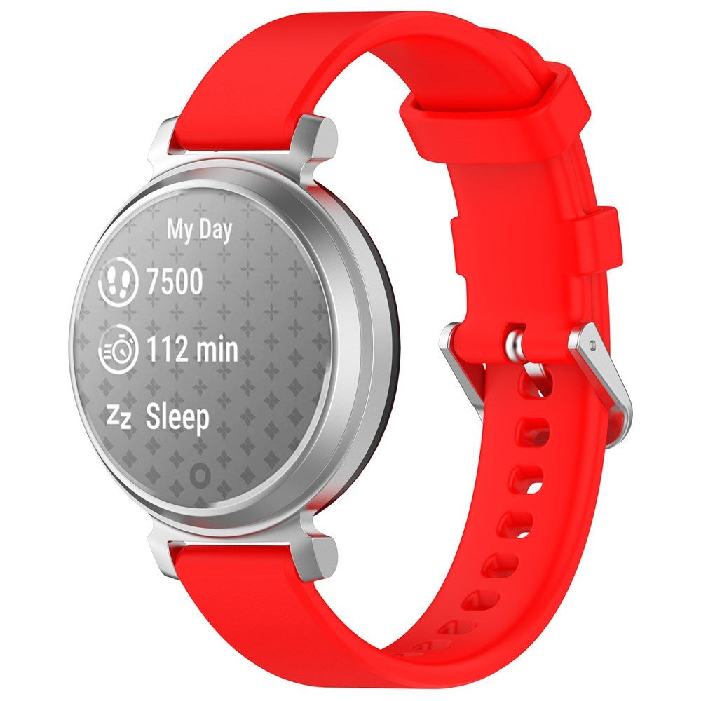 EIDERWOOD Garmin Lily 2 Silicone Strap with Metal Buckle - Red