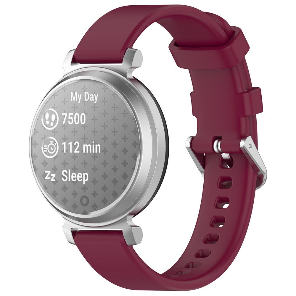 EIDERWOOD Garmin Lily 2 Silicone Strap with Metal Buckle - Dark Red