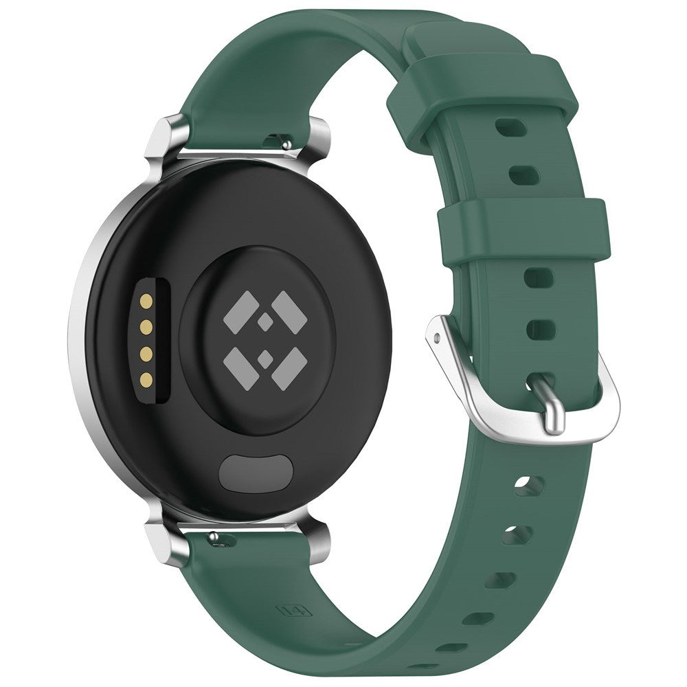 EIDERWOOD Garmin Lily 2 Silicone Strap with Metal Buckle - Dark Green