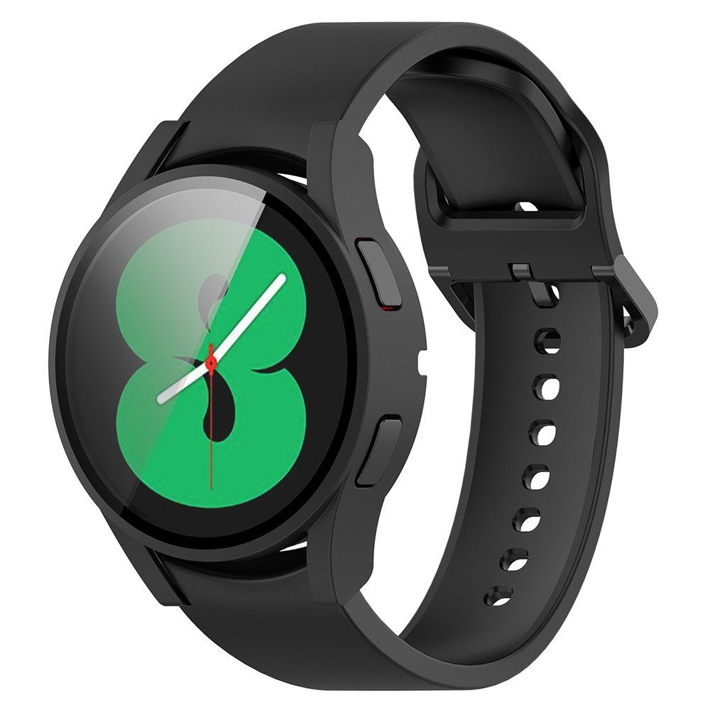 Samsung Galaxy Watch 4 (40mm) / FE (40mm) Hard Plastic Case w. Built-in Screen Protection - Black