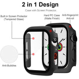 Apple Watch 10 (46mm) Hard Plastic Case with Built-in Screen Protector - Red