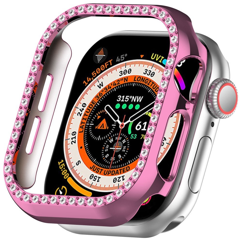 Apple Watch 10 (46mm) Hard Plastic Case - Pink / Rhinestone