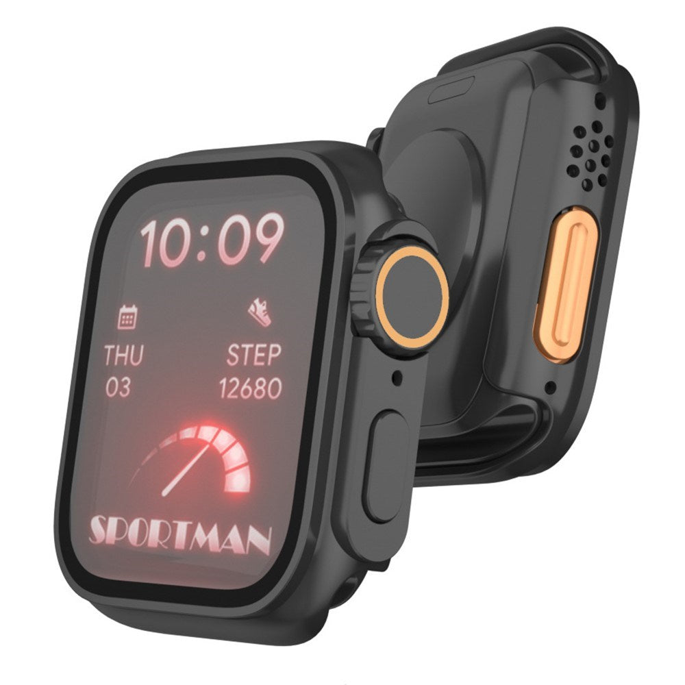 Apple Watch 11 / 10 (46mm) Hard Plastic Case with Built-In Screen Protector Glass - White