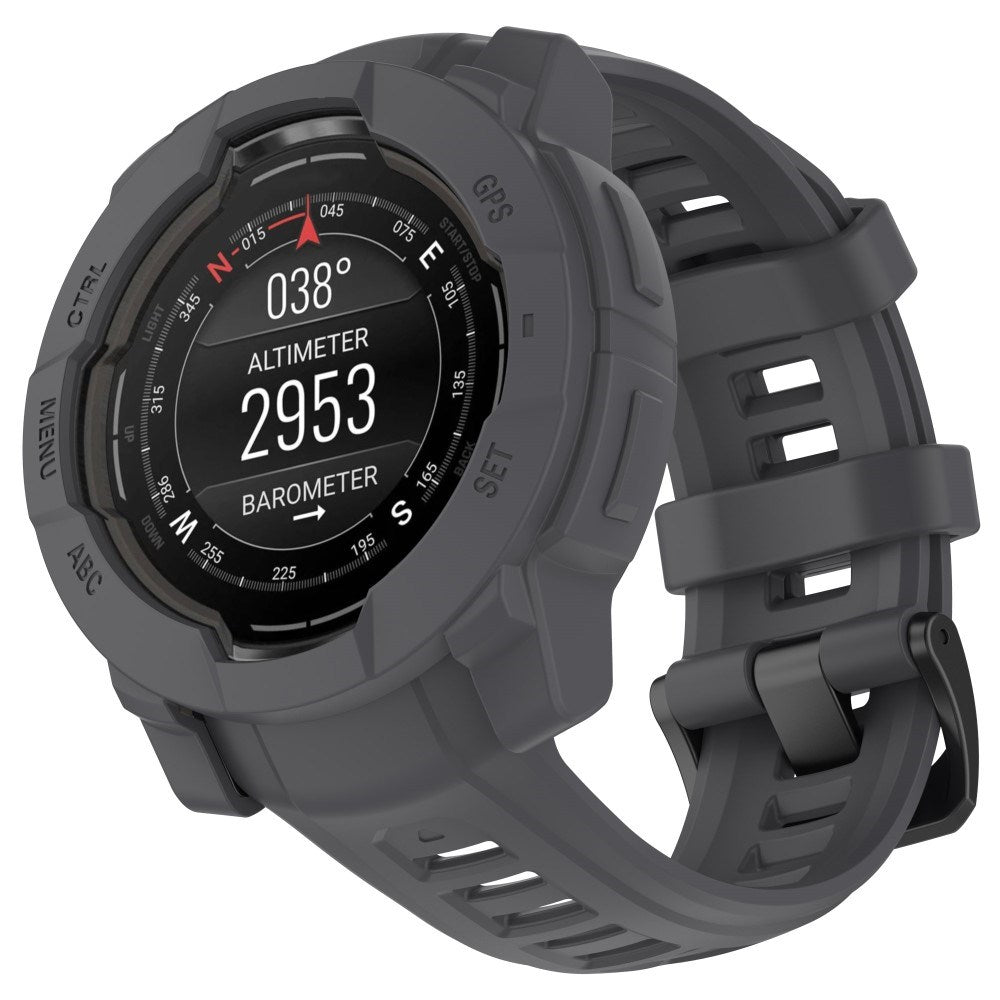 Garmin Instinct 3 AMOLED / Solar (45mm) Bumper Silicone Case - Grey