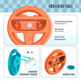 Racing Wheel for Nintendo Switch 2 Controller - 2 pcs - Blue / Orange