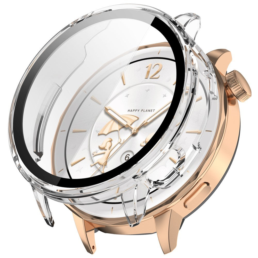 OnePlus Watch 3 (43mm) Case with Tempered Glass Screen Protector - Transparent