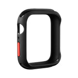 Apple Watch SE / 6 / 5 / 4 (44mm) Flexible Plastic Case with Tempered Screen Protector Glass - Black