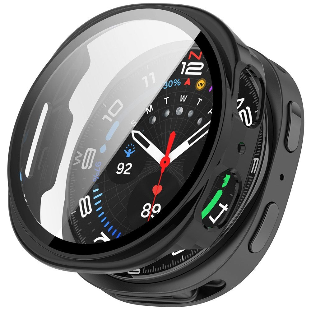 Samsung Galaxy Watch 8 (44mm) Hard Plastic Case with Screen Protector - Black