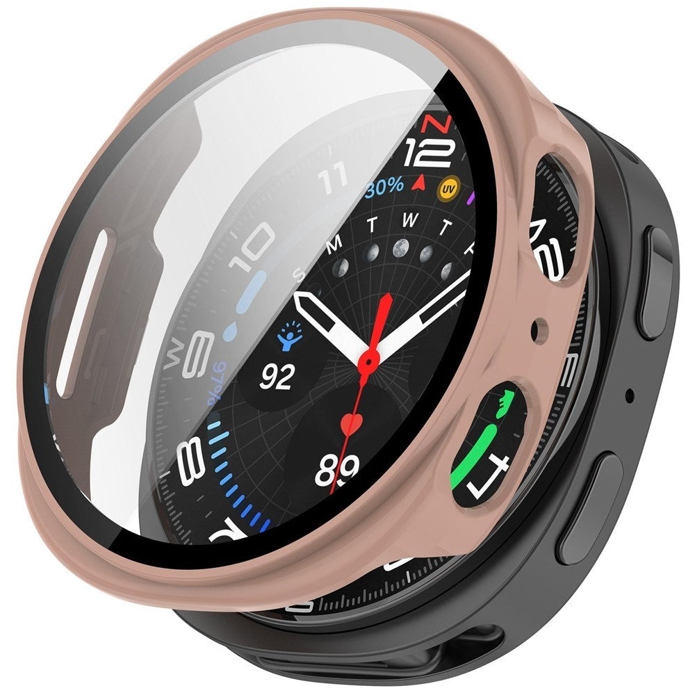 Samsung Galaxy Watch 8 (44mm) Hard Plastic Case with Screen Protector - Pink