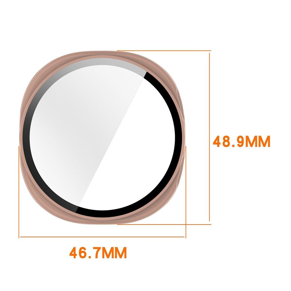 Samsung Galaxy Watch 8 (44mm) Hard Plastic Case with Screen Protector - Matte Silver