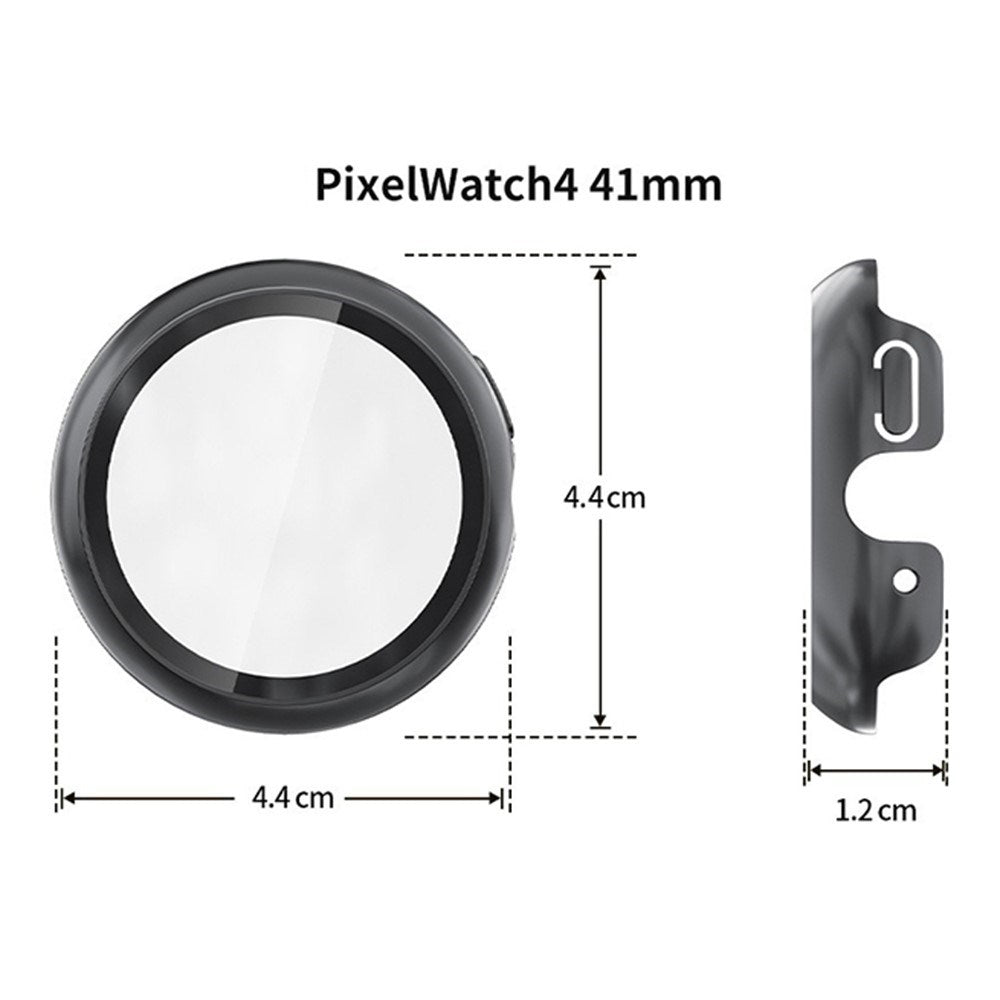 Google Pixel Watch 4 (41mm) Hard Plastic Case with Built-in Screen Protector - Transparent