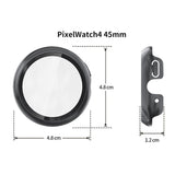 Google Pixel Watch 4 (45mm) Hard Plastic Case with Built-in Screen Protector - Silver