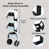 Wall Mounted Stand for Controllers / Headsets - Black