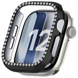 Apple Watch Series 12 (42mm) Hard Plastic Case - Black & Rhinestones