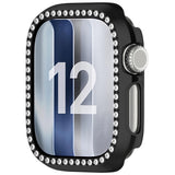 Apple Watch Series 12 (42mm) Hard Plastic Case - Black & Rhinestones