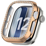 Apple Watch Series 12 (42mm) Hard Plastic Case - Rose Gold & Rhinestones