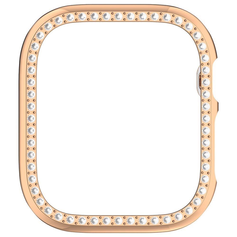 Apple Watch Series 12 (42mm) Hard Plastic Case - Rose Gold & Rhinestones