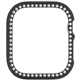 Apple Watch Series 12 (46mm) Hard Plastic Case - Black & Rhinestones
