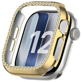 Apple Watch Series 12 (46mm) Hard Plastic Case - Gold & Rhinestones