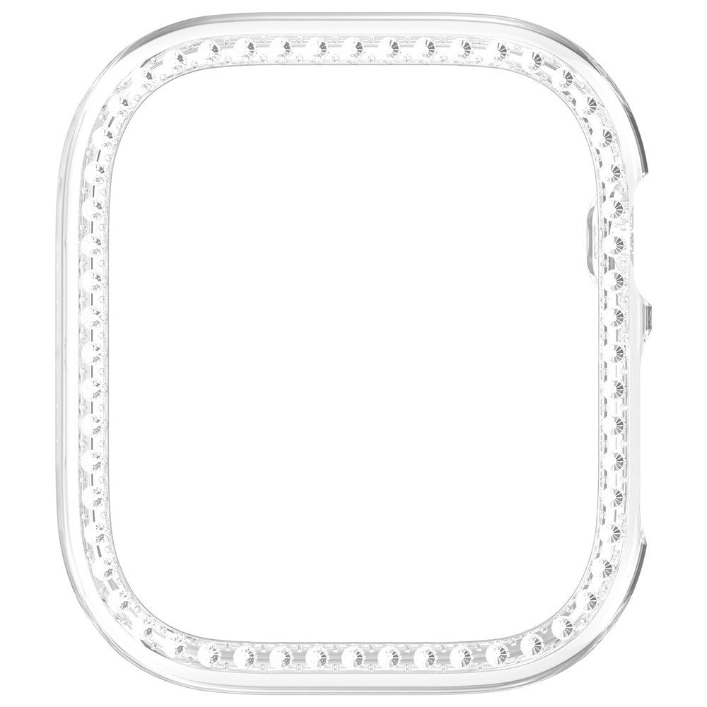 Apple Watch Series 12 (46mm) Hard Plastic Case - Transparent & Rhinestones