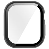 Apple Watch Series 12 (42mm) Hard Plastic Case with Built-In Screen Protector Glass - Black