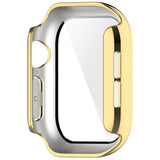 Apple Watch Series 12 (42mm) Hard Plastic Case with Built-In Screen Protector Glass - Gold