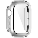 Apple Watch Series 12 (42mm) Hard Plastic Case with Built-In Screen Protector Glass - Silver