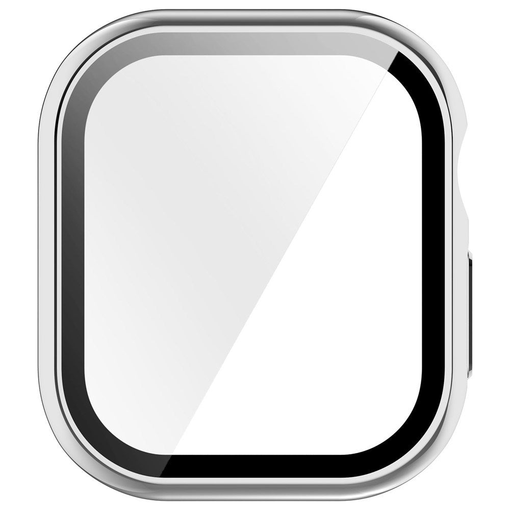 Apple Watch Series 12 (42mm) Hard Plastic Case with Built-In Screen Protector Glass - Silver