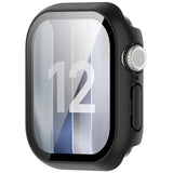 Apple Watch Series 12 (46mm) Hard Plastic Case with Built-In Screen Protector Glass - Black