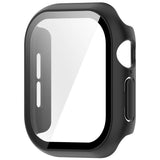 Apple Watch Series 12 (46mm) Hard Plastic Case with Built-In Screen Protector Glass - Black