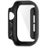 Apple Watch Series 12 (46mm) Hard Plastic Case with Built-In Screen Protector Glass - Black
