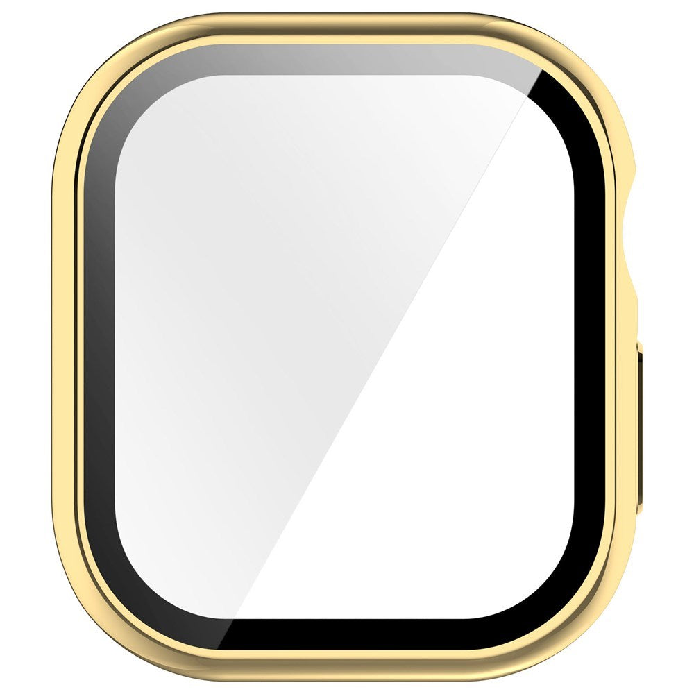 Apple Watch Series 12 (46mm) Hard Plastic Case with Built-In Screen Protector Glass - Gold