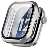 Apple Watch Series 12 (46mm) Hard Plastic Case with Built-In Screen Protector Glass - Silver