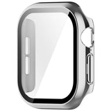 Apple Watch Series 12 (46mm) Hard Plastic Case with Built-In Screen Protector Glass - Silver