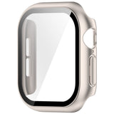 Apple Watch Series 12 (46mm) Hard Plastic Case with Built-In Screen Protector Glass - Rose Gold