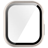 Apple Watch Series 12 (46mm) Hard Plastic Case with Built-In Screen Protector Glass - Rose Gold