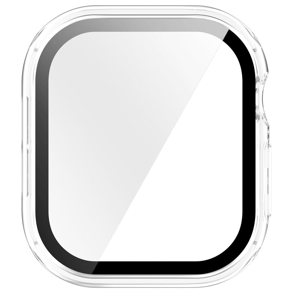 Apple Watch Series 12 (46mm) Hard Plastic Case with Built-In Screen Protector Glass - Transparent
