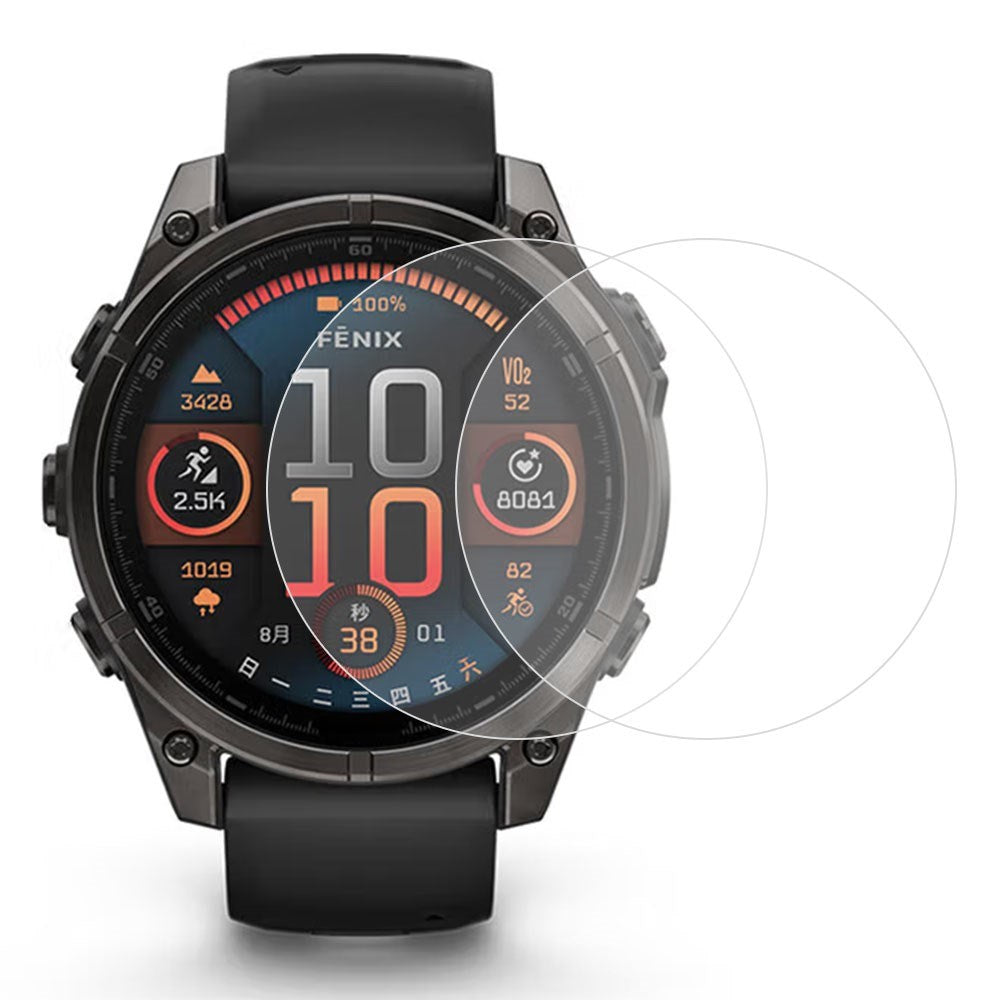 Garmin Fenix 8 43mm Screen Protector Tempered Glass - 2 Pcs. - Transparent