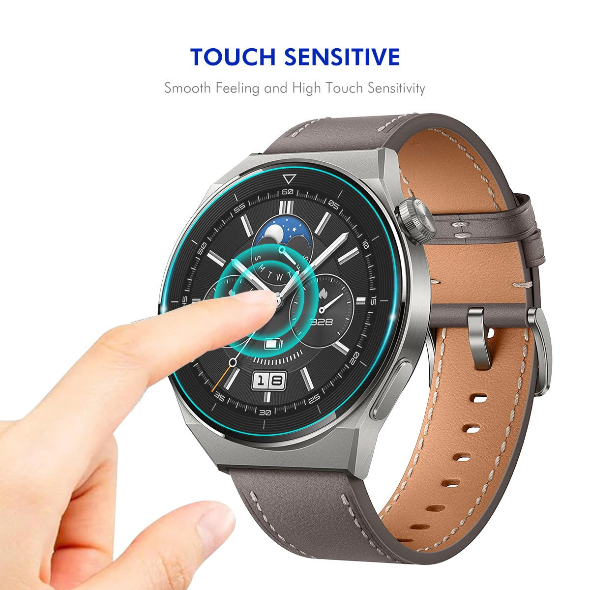 Samsung Galaxy Watch 8 (44mm) Tempered Glass Screen Protector - 2 Pcs. - Transparent