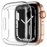 Apple Watch 8 / 7 (41mm) Plastic Case w. Built-in Screen Protector - Transparent